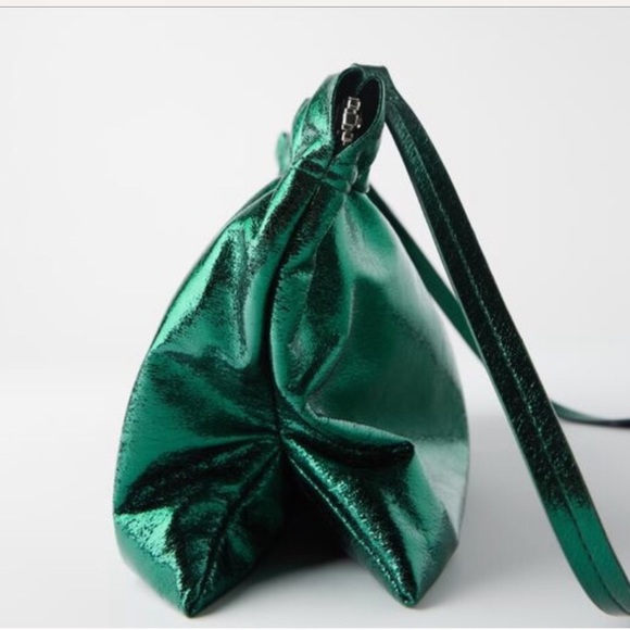 ZARA Metallic Green Clutch - Picture 5 of 5
